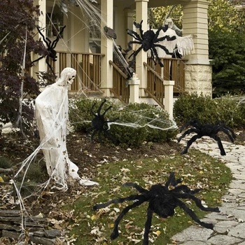 Фестивальные пауки, декор для Хэллоуина, мягкие плюшевые пауки-имитаторы Изображение 2