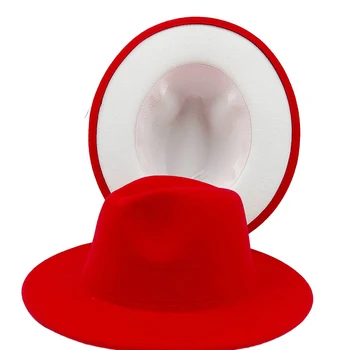 Фетровая шляпа Британская женская шляпа мужская мягкая шляпа широкополая шляпа Панама фетровая мужская джазовая шляпа церковный цилиндр Изображение 2