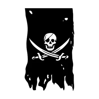 ФЛАГКОР 3x5 футов 90x150 см Двойной сломанный череп с ножом Пиратский флаг Джек Рэкхэм Флаг Веселого Роджера
