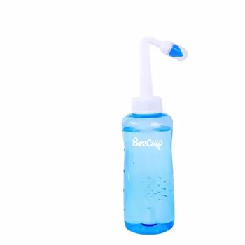 Флакон для промывания носа объемом 300 мл - физиологический раствор для облегчения ринита для взрослых и детей Изображение 2