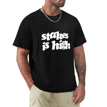 футболка брендовая футболка Stakes is high Футболка мужская футболка с юмором футболка аниме мужская одежда Повседневные футболки