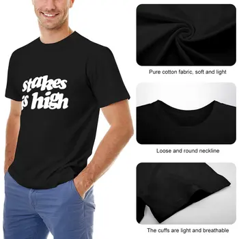 футболка брендовая футболка Stakes is high Футболка мужская футболка с юмором футболка аниме мужская одежда Повседневные футболки Изображение 2