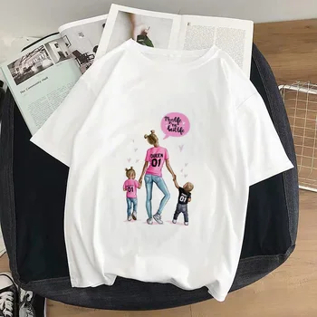 Футболка Женская Материнская любовь, женская футболка Super Mama, забавная футболка, новинка 2019, летняя модная одежда, белые футболки Harajuku kawaii Изображение 2