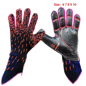 Футбольные Вратарские перчатки с утолщенной профессиональной защитой для взрослых, подростковых вратарских перчаток для футбольных вратарей