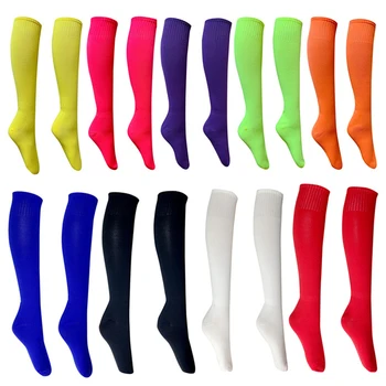 Футбольные Носки Дышащие Спортивные носки для регби на открытом воздухе выше колена Волейбол Бейсбол Хоккей Длинные носки для взрослых