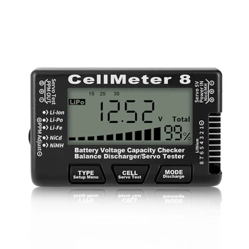 Цифровой измеритель емкости аккумулятора RC Cellmeter 8, тестер контроллера, тестер напряжения для измерителя литий-ионных Nimh Nicd элементов