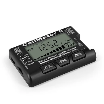 Цифровой измеритель емкости аккумулятора RC Cellmeter 8, тестер контроллера, тестер напряжения для измерителя литий-ионных Nimh Nicd элементов Изображение 2