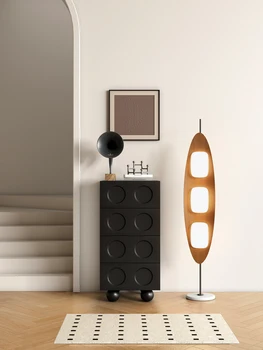 Черный минималистичный шкаф с восемью запасными частями, Шкафчик для хранения задней бабки в спальне, Комод, Шкаф для прихожей в гостиную
