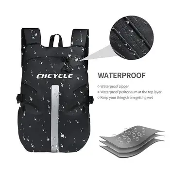 Черный мотоциклетный рюкзак двойного назначения, водонепроницаемые багажные сумки для мужчин и женщин, сумка для хранения снаряжения для велоспорта, Походная сумка для шлемов, Большая Изображение 2