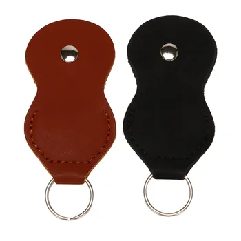 Чехол-держатель для медиаторов - Кожаный брелок для ключей Plectrum Key Fob Cases Bag (2 упаковки - черный, коричневый) Изображение 2