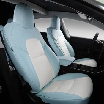 Чехол для автомобильного сиденья Tesla Model 3 из синтетической кожи Изображение 2
