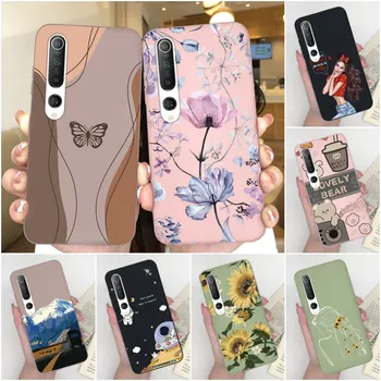 Чехол Для Телефона Xiaomi 10 Mi 10 Pro 5G Роскошная Защитная Задняя Крышка Из Мягкого Силикона Sweet Girls Butterfly Для Xiaomi 10i Funda Capa
