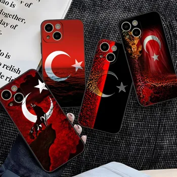 Чехол для телефона с Турецким Флагом 14 Pro Max Для Apple Iphone 15 13 14 12 Mini 11 Xr X Xs Pro Max 8 6s 7 6 Plus Задняя Крышка
