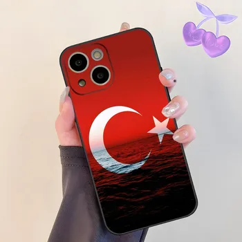 Чехол для телефона с Турецким Флагом 14 Pro Max Для Apple Iphone 15 13 14 12 Mini 11 Xr X Xs Pro Max 8 6s 7 6 Plus Задняя Крышка Изображение 2