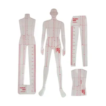 Шаблон Линейки Портативный Прочный Прозрачный Пошив Одежды Швейная Линейка для Брюк Пальто Платьев Портных Рабочей Одежды