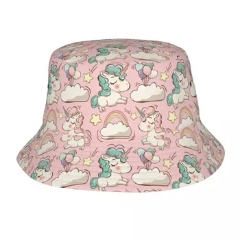 Шляпа с единорогами, модная солнцезащитная кепка, уличная шляпа рыбака для женщин и мужчин, пляжные кепки для подростков, Рыболовная кепка