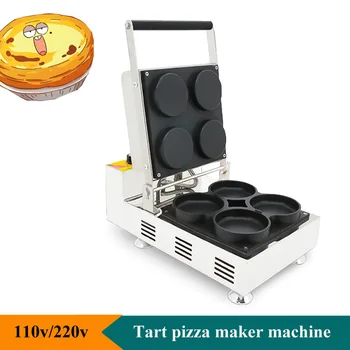 Электрическая машина для приготовления вафельницы 10 см, машина для выпечки круглых тортов с мороженым, Тарталетки на основе пиццы, 4 шт.