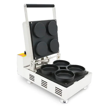 Электрическая машина для приготовления вафельницы 10 см, машина для выпечки круглых тортов с мороженым, Тарталетки на основе пиццы, 4 шт. Изображение 2