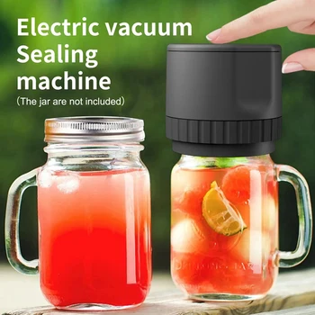 Электрический вакуумный упаковщик Mason Jar Для консервных банок + Два типа крышек Mason Для хранения продуктов брожения Изображение 2