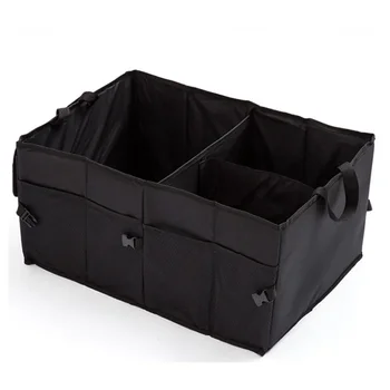 Ящик для хранения в багажнике автомобиля Большой емкости Коробка для хранения мелочей для внутренней отделки Из ткани Оксфорд Складные предметы интерьера Универсальный