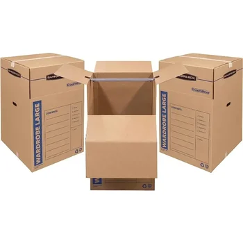 Ящики для перемещения гардероба Bankers Box SmoothMove, высокие, 24 x 24 x 40 дюймов, 3 упаковки