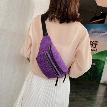 Дизайнерская нагрудная сумка на молнии, спортивные сумки для путешествий, поясные сумки для девочек, вельветовая поясная сумка