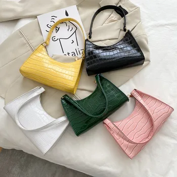 Модная изысканная сумка для покупок, сумки на цепочке из искусственной кожи, сумки для женщин, ретро Повседневная женская сумка-тотализатор, сумка через плечо Изображение 2