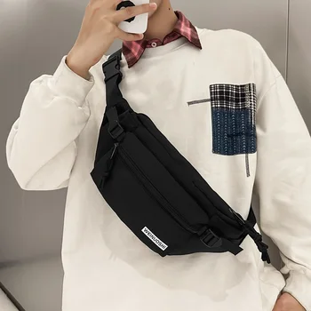 Нагрудная сумка Мужская Поясная сумка Уличная одежда нагрудные сумки Многофункциональная нейлоновая поясная сумка в стиле хип-хоп унисекс, карман для телефона через плечо