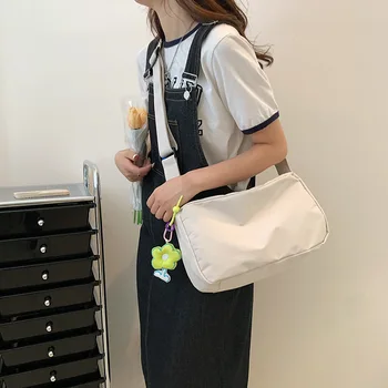 Повседневная холщовая сумка на одно плечо Корейская версия многоцветной студенческой сумки через плечо Рюкзак-подушка Изображение 2