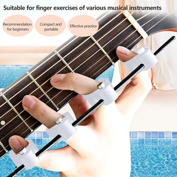 Регулируемый эспандер для пальцев, тренажер для тренировки пальцев на гитаре, сплошной цвет для музыкального инструмента