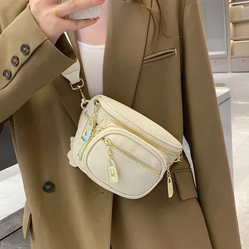 Роскошная женская сумка на поясном ремне, поясная сумка и кошелек, модные кожаные женские поясные сумки с несколькими карманами, нагрудная сумка через плечо