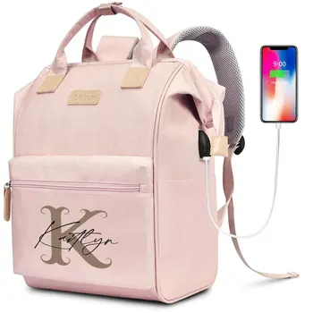 Рюкзак для ноутбука большой емкости, Водонепроницаемая Женская Дорожная Деловая сумка, Рюкзаки, Розовая сумка для мамы