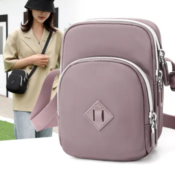 Стильная женская сумка для мобильного телефона через плечо, мини-сумка, высококачественная сумка на шею, сменный ключ, водонепроницаемая дорожная сумка