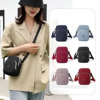 Стильная женская сумка для мобильного телефона через плечо, мини-сумка, высококачественная сумка на шею, сменный ключ, водонепроницаемая дорожная сумка Изображение 2