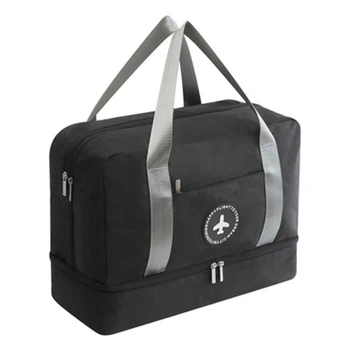 Сумка-органайзер для путешествий, большая вместительная багажная сумка, Школьная мужская женская дорожная ручная кладь, сухая и влажная разделительная сумка для хранения Bolsas Изображение 2