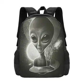 Школьный рюкзак Alien Ii большой емкости, сумки для ноутбуков Alien Et Extraterrestrial Scifi Cosmos Space Ufo Galaxy Universe Stars